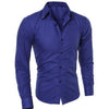 Wenyujh Men Casual Shirts 2019 Autumn New Fashion Solid Color Man Long Sleeve Cotton Slim Fit Casual Business Button Shirt Tops