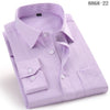 4XL 5XL 6XL 7XL 8XL Large Size Men's Business Casual Long Sleeved Shirt White Blue Black Smart Male Social Dress Shirt Plus